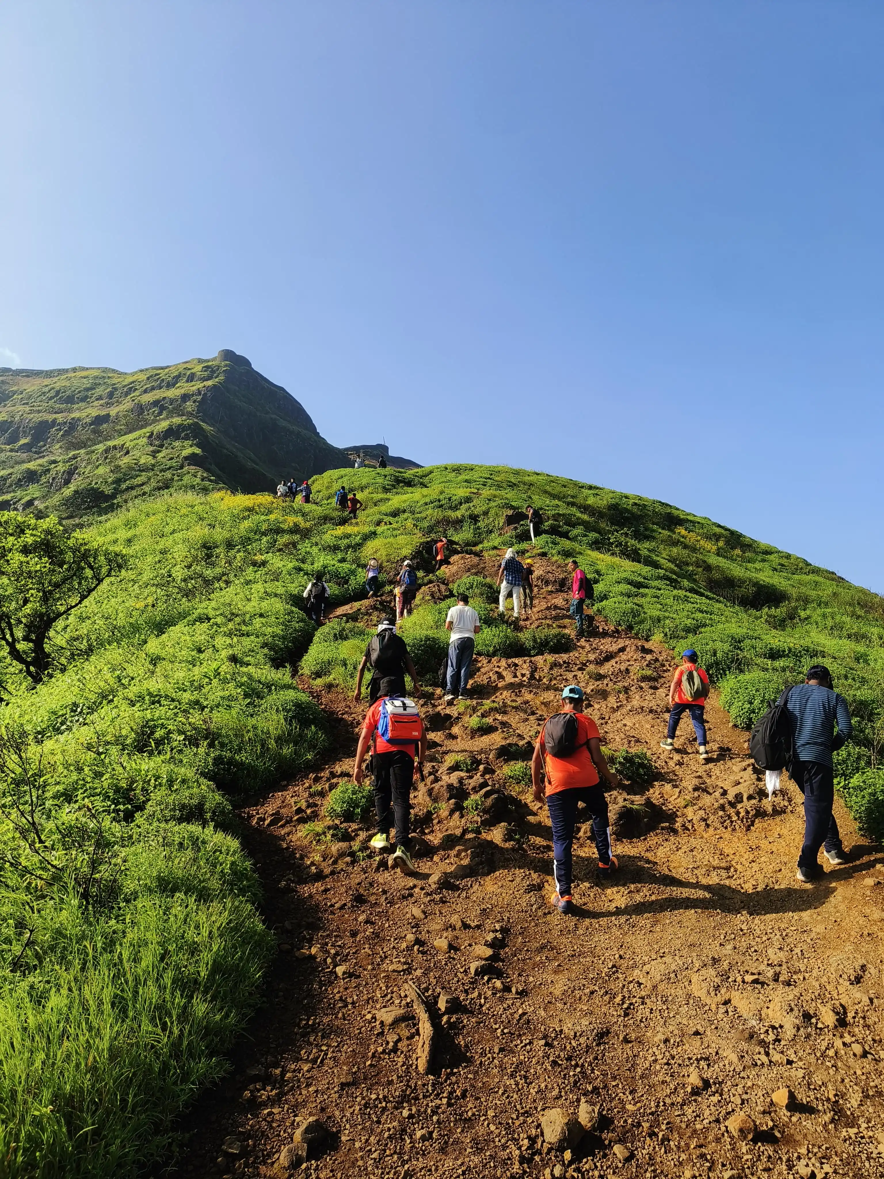a steep rocky climb
